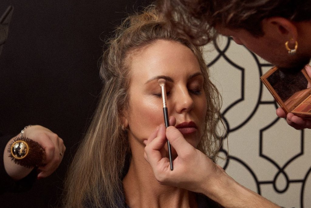 sesión de maquillaje